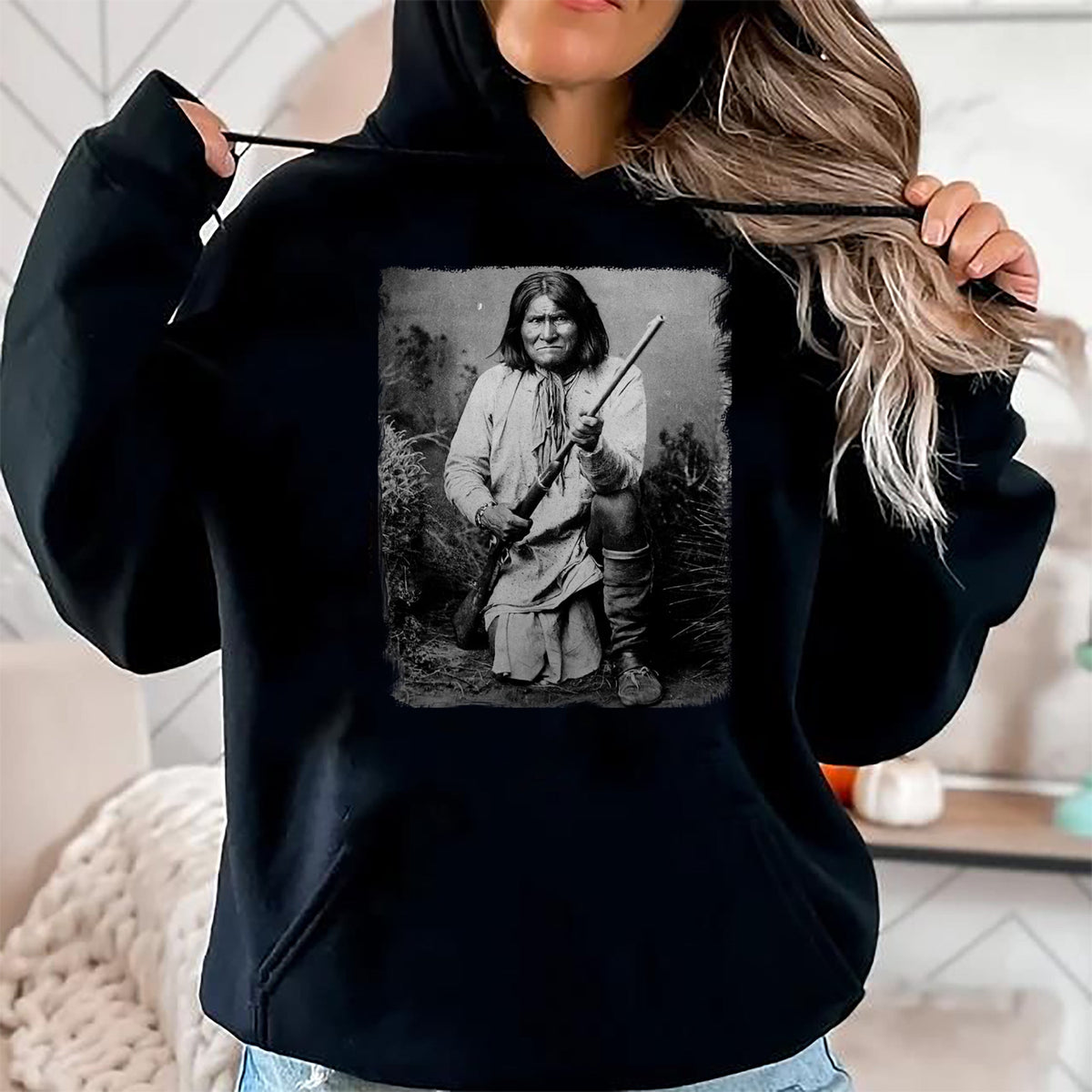 Native American T-Shirts, Vintage Native American Unisex T-Shirt/Hoodie/Sweatshirt HLT00 - Geronimo t Warrior Native American