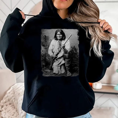 Native American T-Shirts, Vintage Native American Unisex T-Shirt/Hoodie/Sweatshirt HLT00 - Geronimo t Warrior Native American