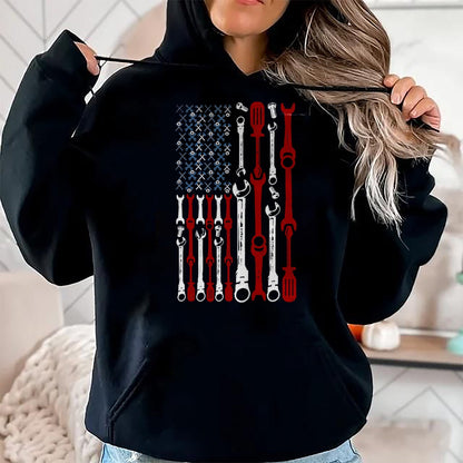 Best Mechanic Life Shirt, Funny Mechanic UnisexT-Shirt/Hoodie/Sweatshirt HLT00 - American Flag Mechanic Shirts Patriotic Mechanic USA Flag T-Shirt for Women Kids Men