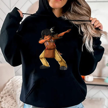 Native American T-Shirts, Vintage Native American Unisex T-Shirt/Hoodie/Sweatshirt HLT00 - Dabbing Indian Funny Cute Native American Dance Dab Gift