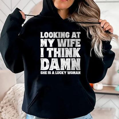 Best Wife Shirt, Wife and Husband Unisex T-Shirt/Hoodie/Sweatshirt HLT00 - Funny Dad Joke Quote for Husband Father from Wife T-Shirt