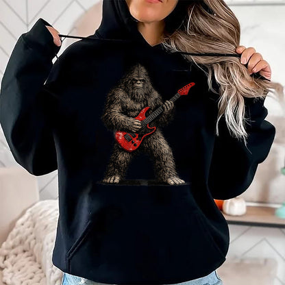 Guitar Lover Shirt, Funny Guitar UnisexT-Shirt/Hoodie/Sweatshirt HLT00 - Funny Bigfoot Playing Guitar Rock and Roll Gifts Men Women T-Shirt