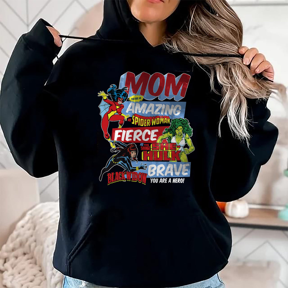 Gift for Mom Shirt, Funny Mom Unisex T-Shirt/Hoodie/Sweatshirt HLT00 - Marvel Vintage Retro Amazing Mom Graphic T-Shirt T-Shirt