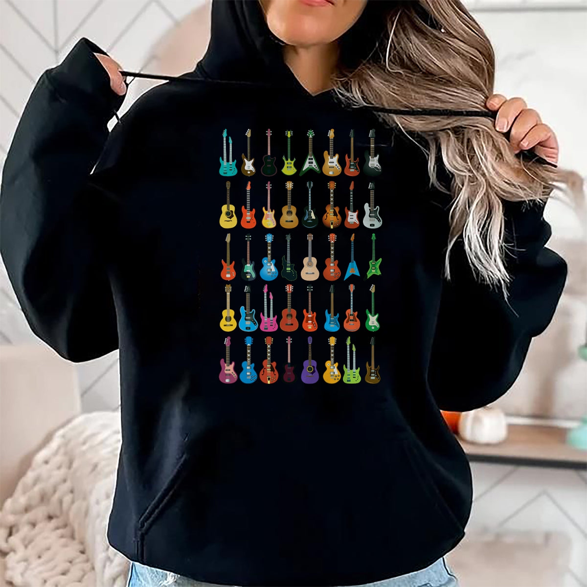 Guitar Lover Shirt, Funny Guitar UnisexT-Shirt/Hoodie/Sweatshirt HLT00 - Love Guitar Different Guitars Music Lover Funny Gift T-Shirt Small