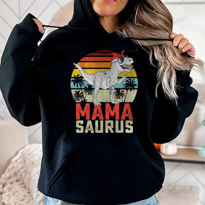 Gift for Mom Shirt, Funny Mom Unisex T-Shirt/Hoodie/Sweatshirt HLT00 - Mamasaurus T Rex Dinosaur Mama Saurus Family Matching Women T-Shirt