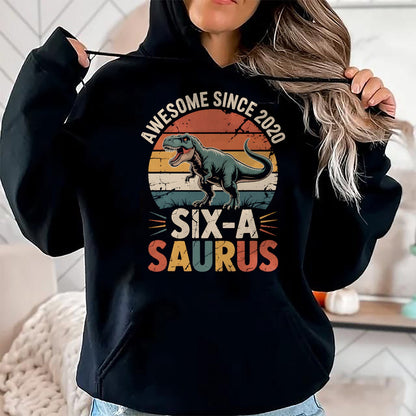 Best Dinosaur Lover Shirt, Funny Dinosaur UnisexT-Shirt/Hoodie/Sweatshirt HLT00 - 6 Year Old Dinosaur 6th Birthday Gift Trex Dino Six Saurus T-Shirt