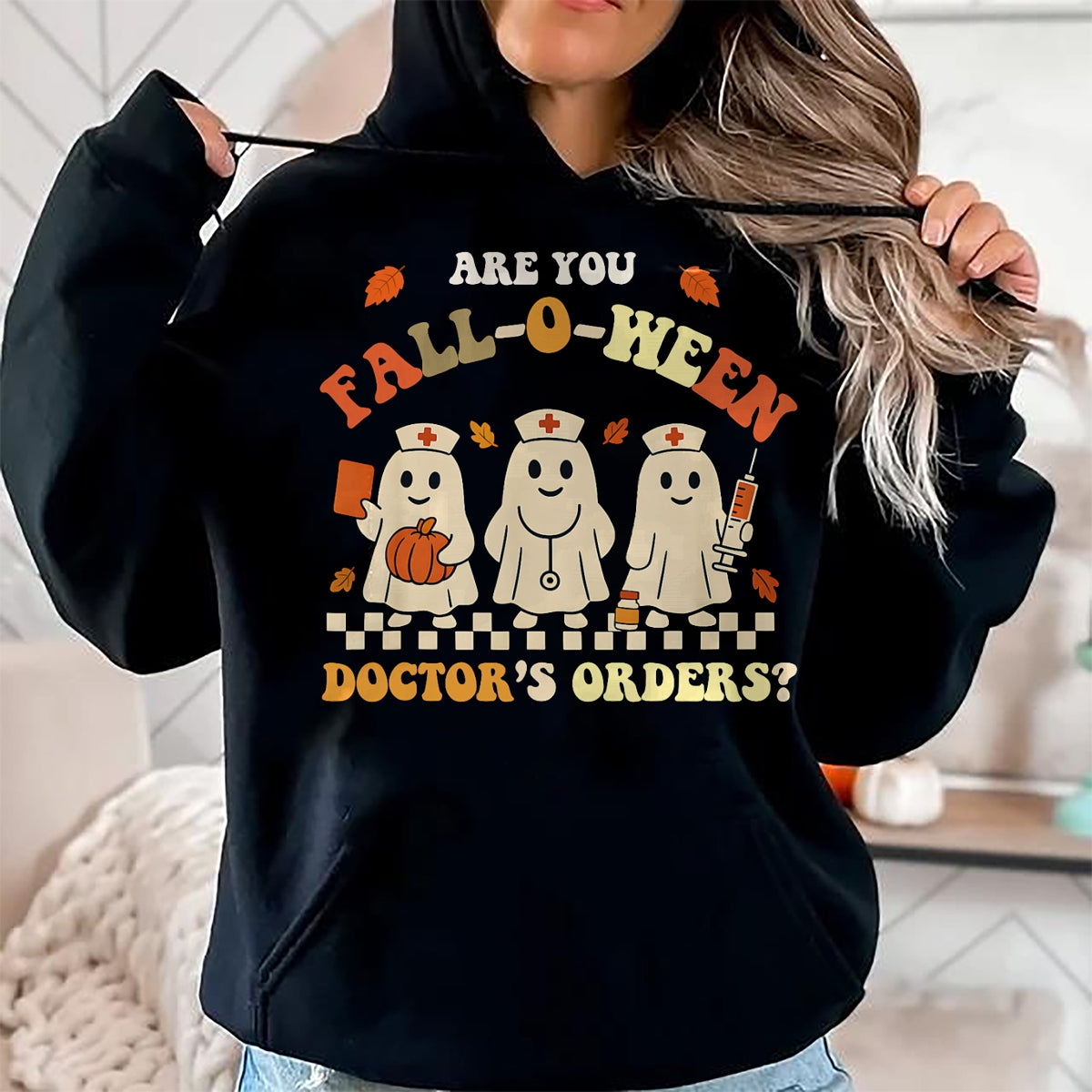 Best Doctor Shirt, Funny Doctor UnisexT-Shirt/Hoodie/Sweatshirt HLT00 - Funny Nurse Halloween Ghost Medical Fall Humor T-Shirt