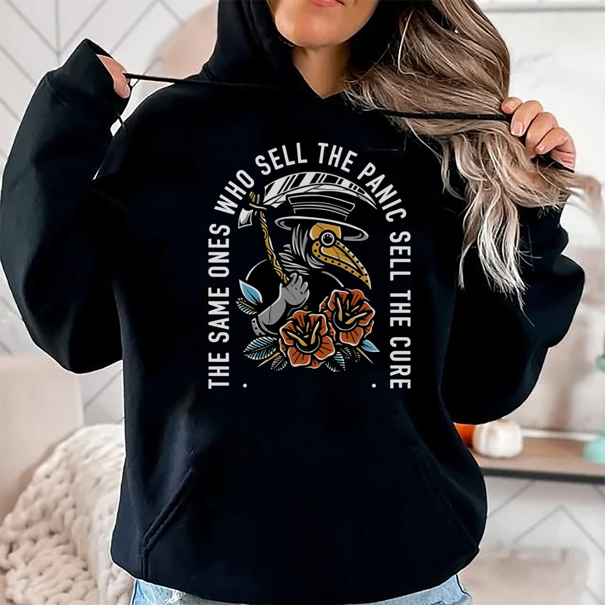 Best Doctor Shirt, Funny Doctor UnisexT-Shirt/Hoodie/Sweatshirt HLT00 - The Same Ones Who Sell The Panic Sell The Cure Plague Doctor T-Shirt