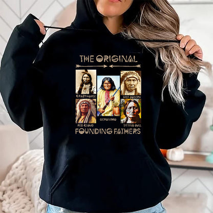 Native American T-Shirts, Vintage Native American Unisex T-Shirt/Hoodie/Sweatshirt HLT00 - The Original Founding Fathers Native American (1)