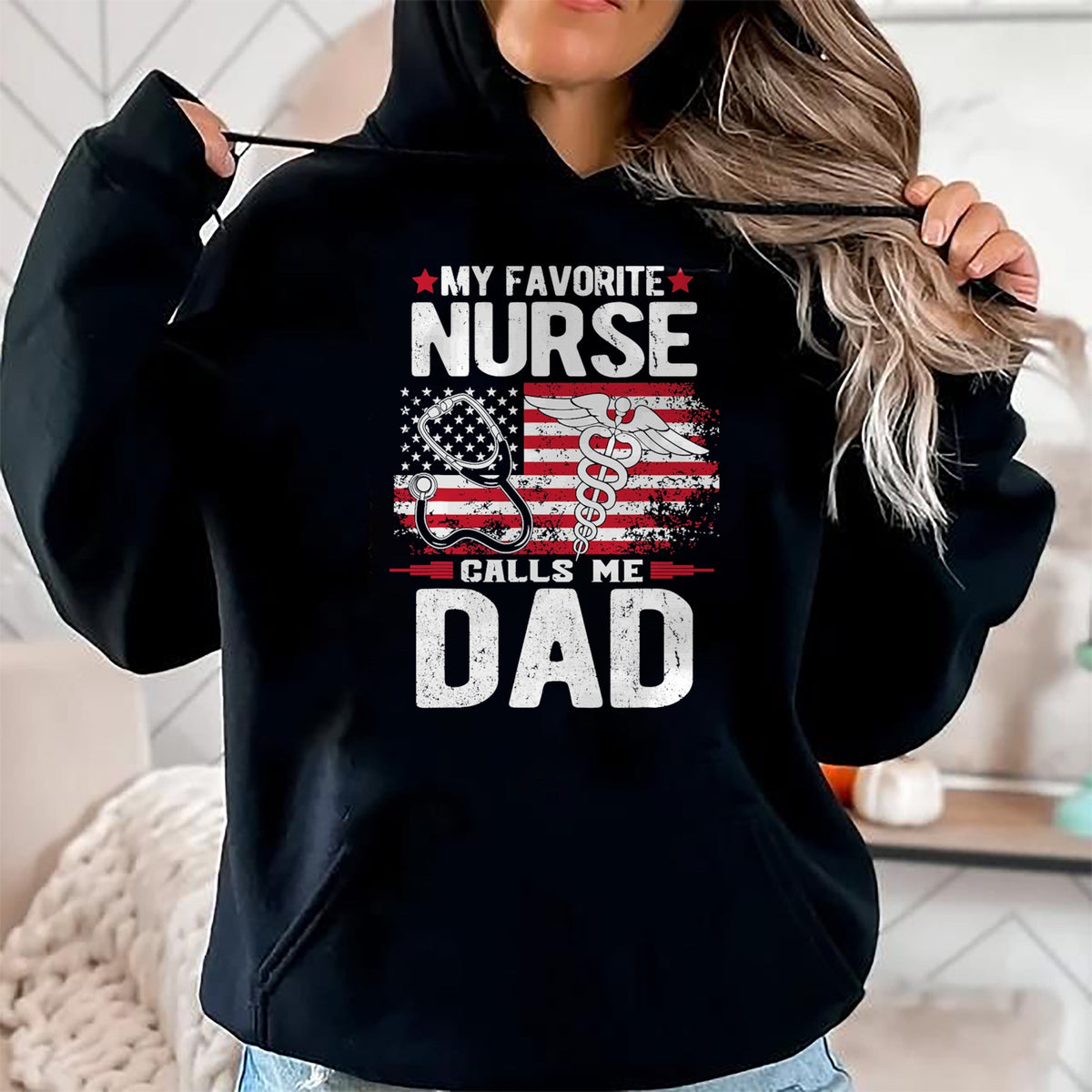 Funny Nurse Shirt, Nurse Unisex T-Shirt/Hoodie/Sweatshirt HLT00 - My Favorite Nurse Calls Me Dad Fathers Day T-Shirt