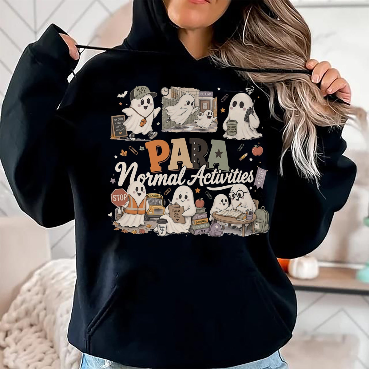 Best Teacher Shirt, Funny Teacher UnisexT-Shirt/Hoodie/Sweatshirt HLT00 - para Normal Activities SPED Teachers Ghost Fall Halloween T-Shirt (6)