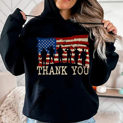 Proud Veteran Shirt, Funny Veteran UnisexT-Shirt/Hoodie/Sweatshirt HLT00 - American Flag Thank You Veterans Proud Veteran T-Shirt