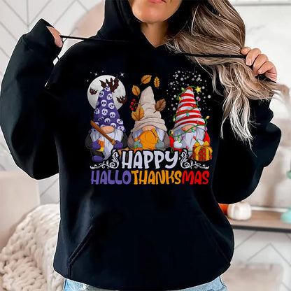 Best Thanksgiving Family Shirt , Funny Thanksgiving UnisexT-Shirt/Hoodie/Sweatshirt HLT00 - HalloThanksMas Gnomes Halloween Thanksgiving Christmas Happy T-Shirt