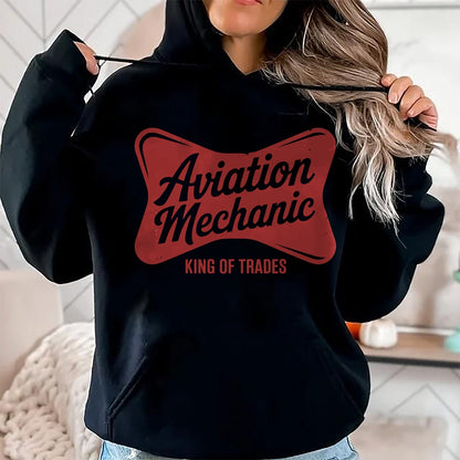 Best Mechanic Life Shirt, Funny Mechanic UnisexT-Shirt/Hoodie/Sweatshirt HLT00 - Aviation Mechanic King of Trades, Aircraft Plane Maintenance Long Sleeve T-Shirt