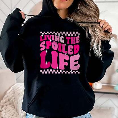 Best Wife Shirt, Wife and Husband Unisex T-Shirt/Hoodie/Sweatshirt HLT00 - Gift for wife T shirt, spoiled wife   Womens Living The Spoiled Life Spoiled Wife V-Neck T-Shirt (1)