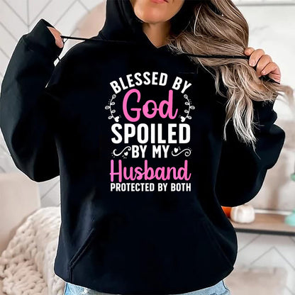 Best Wife Shirt, Wife and Husband Unisex T-Shirt/Hoodie/Sweatshirt HLT00 - Gift for wife T shirt, spoiled wife   Funny Spoiled Wife Art For Women Girls Husband Spoiled Wife Pr (5)