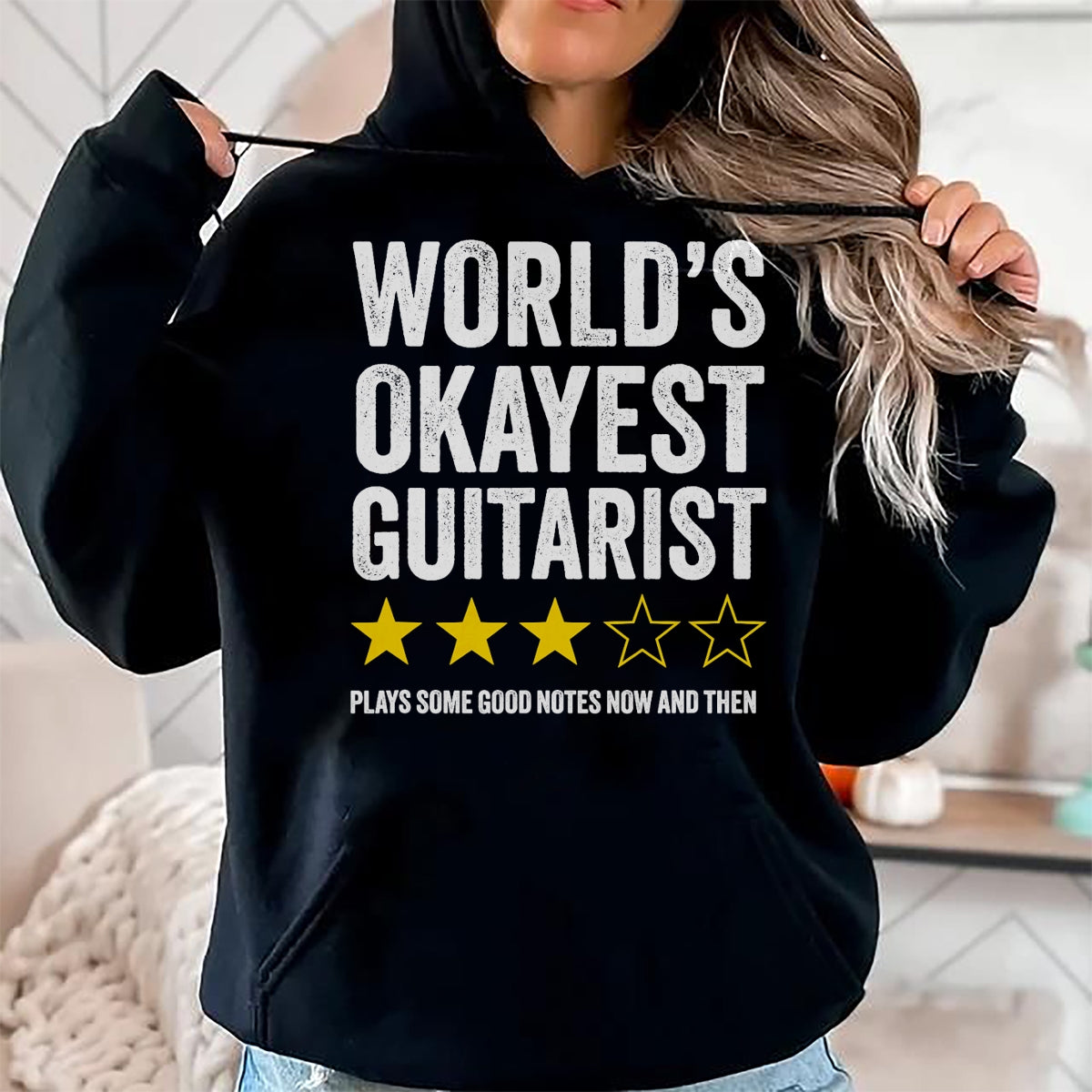 Guitar Lover Shirt, Funny Guitar UnisexT-Shirt/Hoodie/Sweatshirt HLT00 - World_s Okayest Guitar Player Funny Guitarist Musician Tee T-Shirt