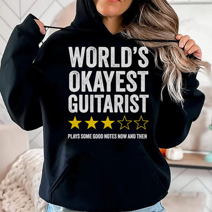 Guitar Lover Shirt, Funny Guitar UnisexT-Shirt/Hoodie/Sweatshirt HLT00 - World_s Okayest Guitar Player Funny Guitarist Musician Tee T-Shirt