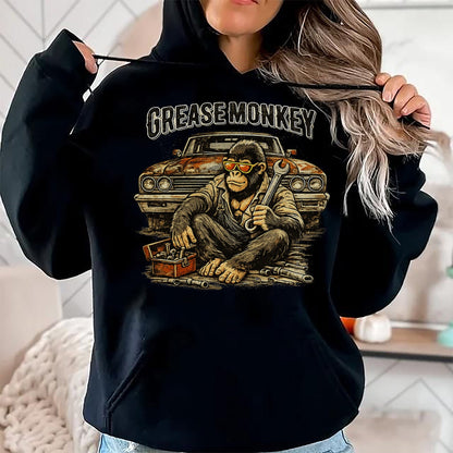 Best Mechanic Life Shirt, Funny Mechanic UnisexT-Shirt/Hoodie/Sweatshirt HLT00 - Greasemonkey Gorilla Retro Mechanic Garage Monkey T-Shirt