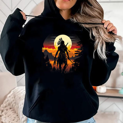 Native American T-Shirts, Vintage Native American Unisex T-Shirt/Hoodie/Sweatshirt HLT00 - Native American Chief Tribes Culture Sacred Sioux