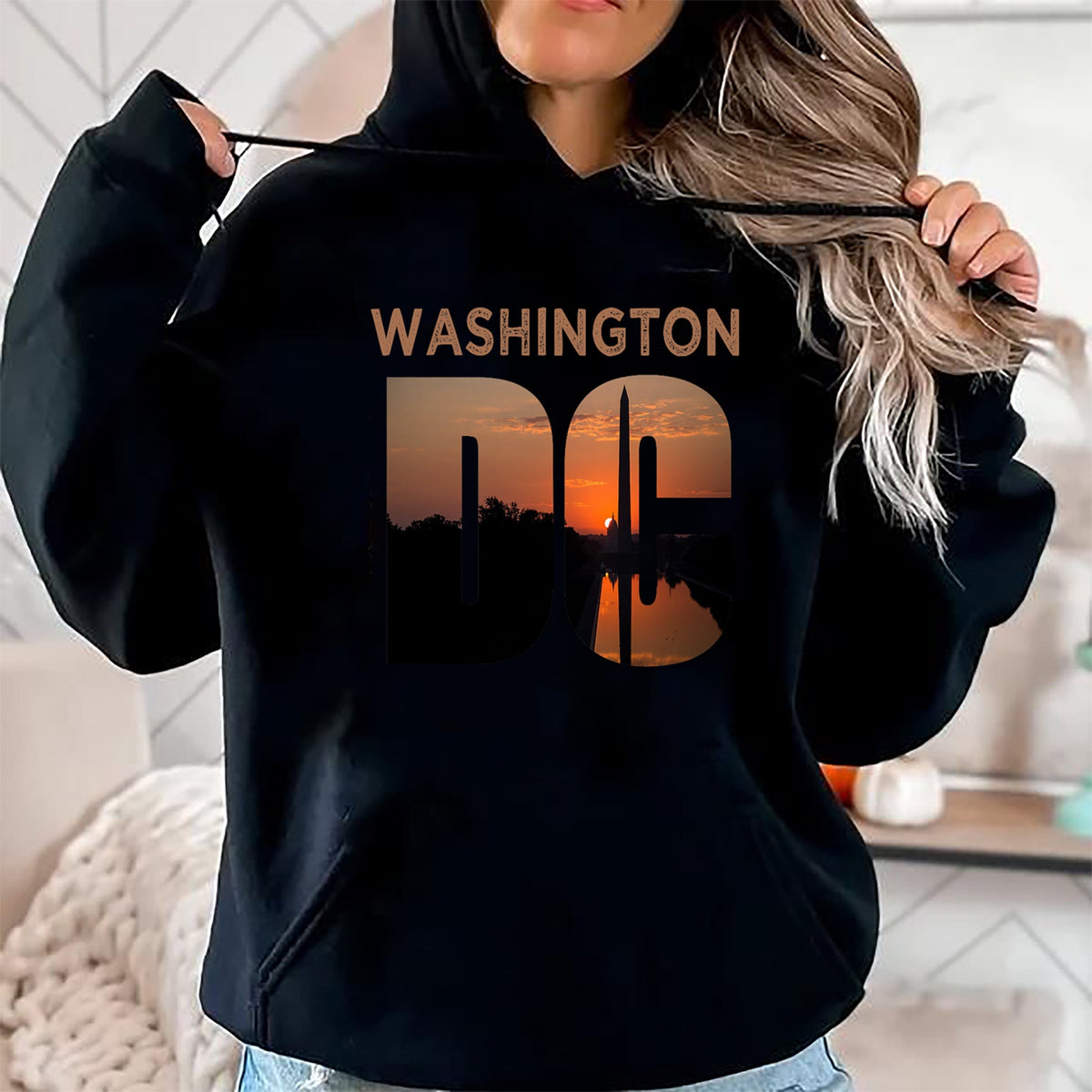 Gift for Dad Shirt, Funny Dad Unisex T-Shirt/Hoodie/Sweatshirt HLT00 – Washington DC Monument Skyline Art Vacation Souvenir Gift T-Shirt