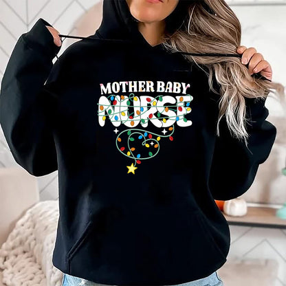 Funny Nurse Shirt, Nurse Unisex T-Shirt/Hoodie/Sweatshirt HLT00 - Mother Baby Nurse Christmas Tree Mom Baby Nurse Xmas Party T-Shirt