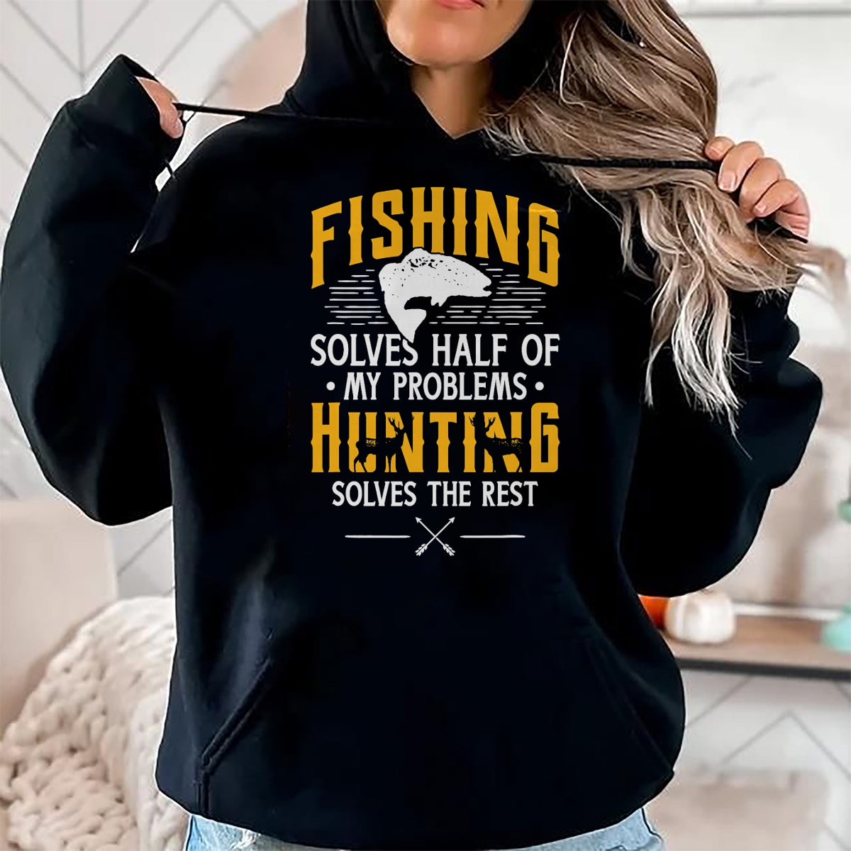 Funny Hunting Shirt, Gift For Hunting Lover Unisex T-Shirt/Hoodie/Sweatshirt HLT00 - Fishing & Hunting Solve My Problems - Funny Gift T-Shirt
