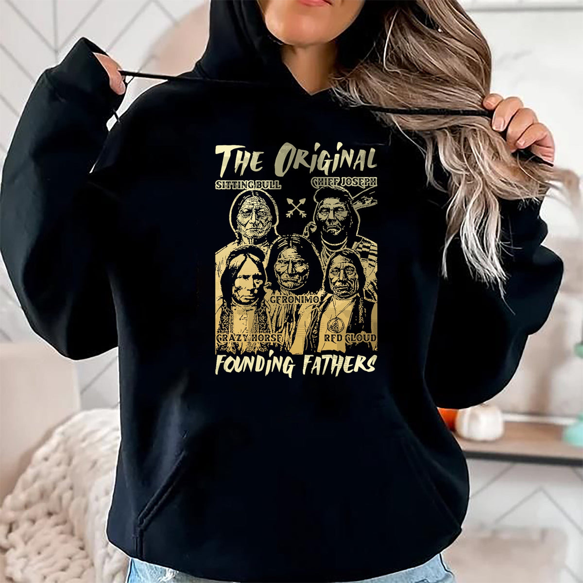 Native American T-Shirts, Vintage Native American Unisex T-Shirt/Hoodie/Sweatshirt HLT00 - The Original Founding Fathers Native American Themed