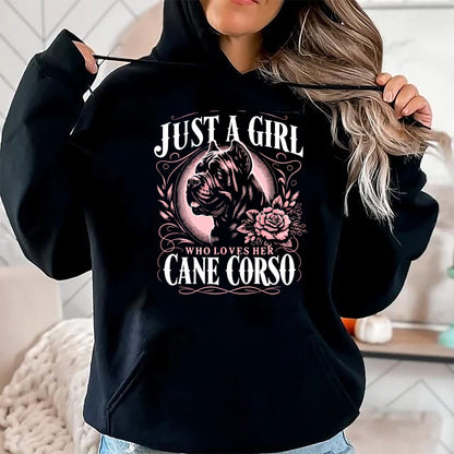 Dog Love Shirt, Dog Lover Gift T-Shirt/Hoodie/Sweatshirt HLT00 - Cane Corso Just A Girl Who Loves Her Cane Corsos Dog T-Shirt