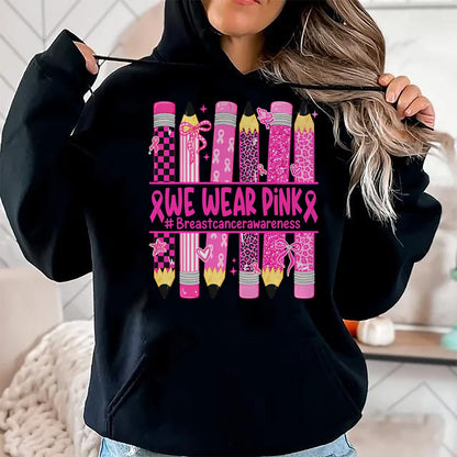 Best Teacher Shirt, Funny Teacher UnisexT-Shirt/Hoodie/Sweatshirt HLT00 - in October We Wear Pink Breast Cancer Awareness Teacher Kids T-Shirt