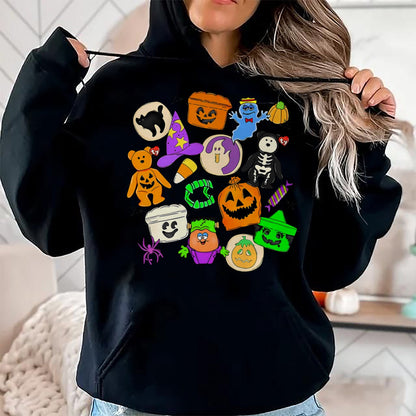 Best Thanksgiving Family Shirt , Funny Thanksgiving UnisexT-Shirt/Hoodie/Sweatshirt HLT00 - Cute Funny Boo Ghost Vintage 90s Halloween Collage Doodles T-Shirt
