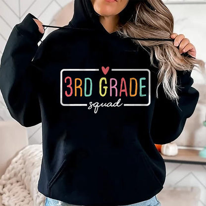 Best Teacher Shirt, Funny Teacher UnisexT-Shirt/Hoodie/Sweatshirt HLT00 - 3rd Grade Team Crew Third Grade Squad Back to School Teacher T-Shirt
