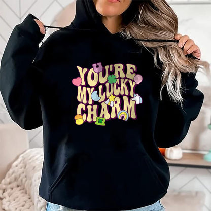 Gift for Mom Shirt, Funny Mom Unisex T-Shirt/Hoodie/Sweatshirt HLT00 - Groovy You_re My Lucky Charm Feeling Lucky St.Patrick_ Day T-Shirt