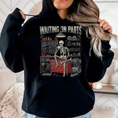 Best Mechanic Life Shirt, Funny Mechanic UnisexT-Shirt/Hoodie/Sweatshirt HLT00 - Funny Waiting On Parts Mechanic Skeleton Auto Repair Life T-Shirt, Men, Black, 3X-Large (2)