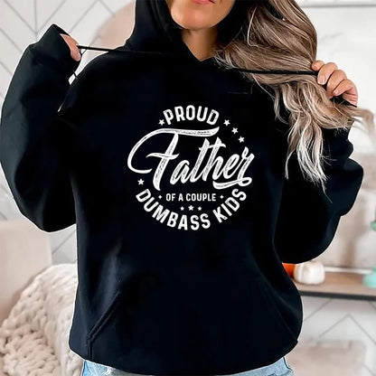 Gift for Dad Shirt, Funny Dad Unisex T-Shirt/Hoodie/Sweatshirt HLT00 – Proud Father Of A Couple Dumbass Kids T-Shirt