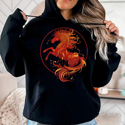 Best Horse Lover Shirt , Funny Horse UnisexT-Shirt/Hoodie/Sweatshirt HLT00 - Year of The Fire Horse 2026 Chinese New Year Strength T-Shirt
