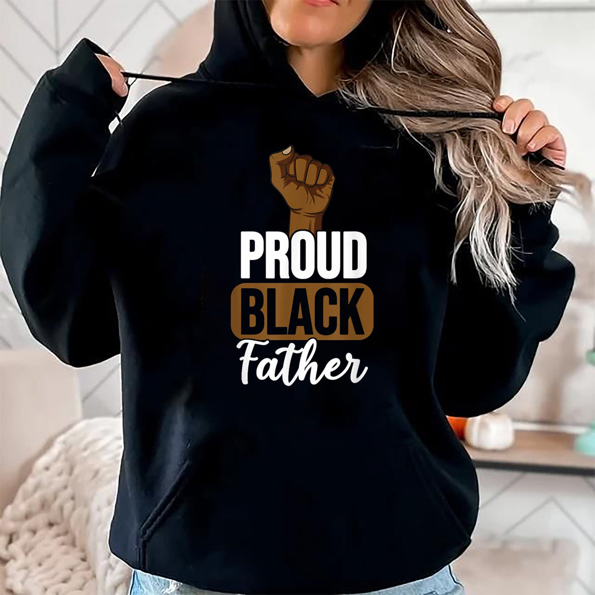 Gift for Dad Shirt, Funny Dad Unisex T-Shirt/Hoodie/Sweatshirt HLT00 – Proud Black Father Gift For Black Dad Black Lives Matter T-Shirt