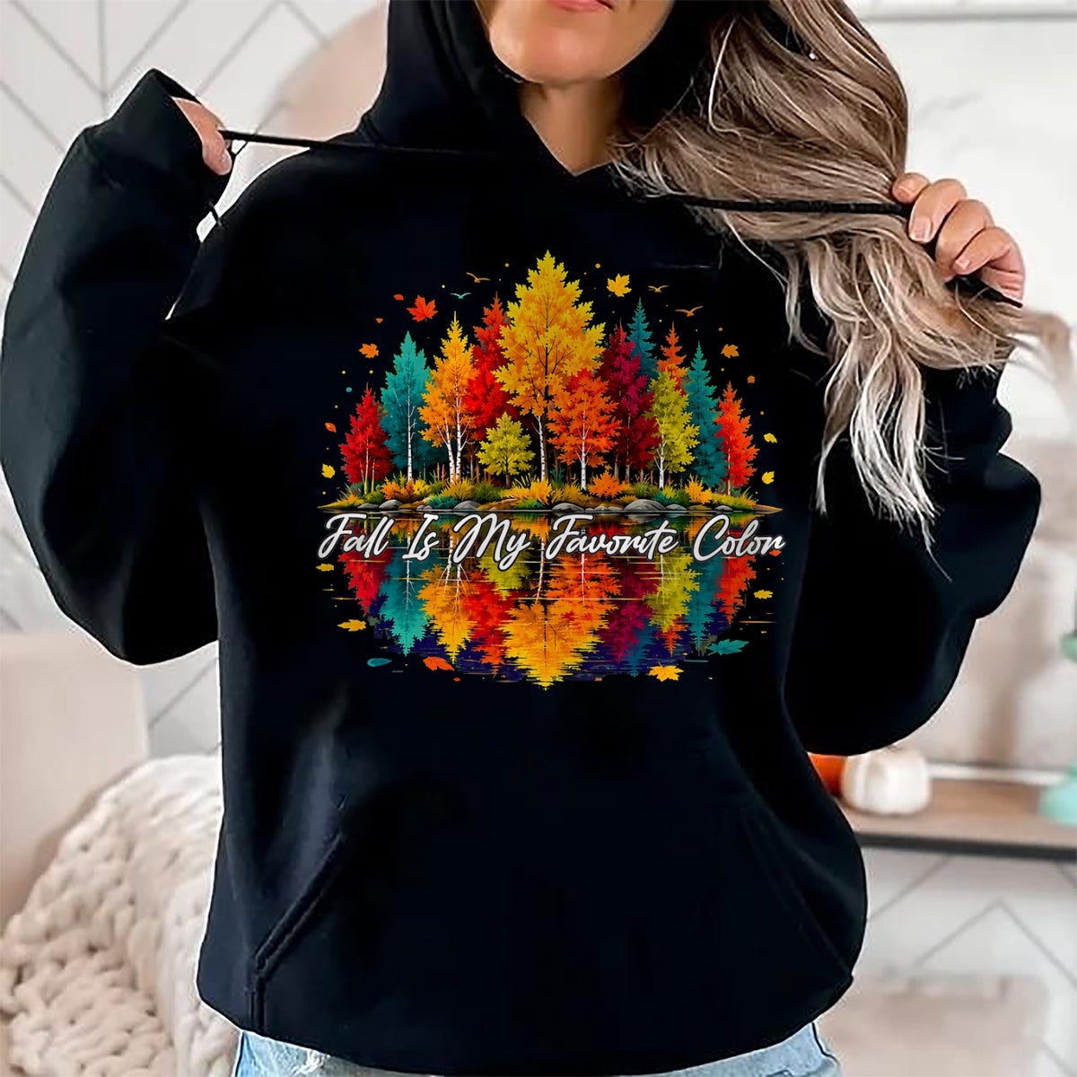 Best Thanksgiving Family Shirt , Funny Thanksgiving UnisexT-Shirt/Hoodie/Sweatshirt HLT00 - Vintage Autumn Leaves Funny Fall is My Favorite Color T-Shirt