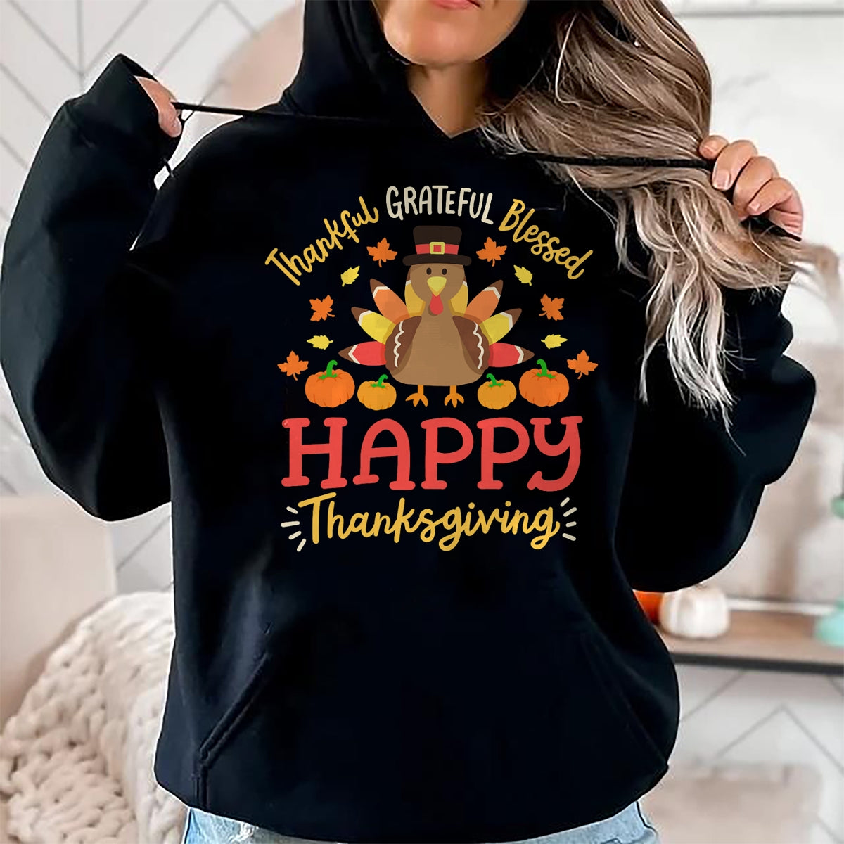Best Thanksgiving Family Shirt , Funny Thanksgiving UnisexT-Shirt/Hoodie/Sweatshirt HLT00 - Thankful Grateful Blessed Happy Thanksgiving Turkey Gobble T-Shirt