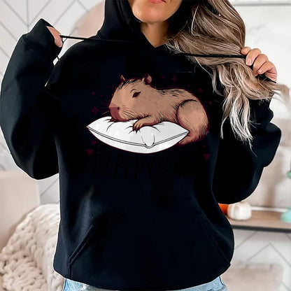 Cute Capybara Shirt, Funny Capybara Unisex T-Shirt/Hoodie/Sweatshirt HLT00 - Kids Capybara Funny Sleepybara Sleep Pajamas Girls Boys T-Shirt
