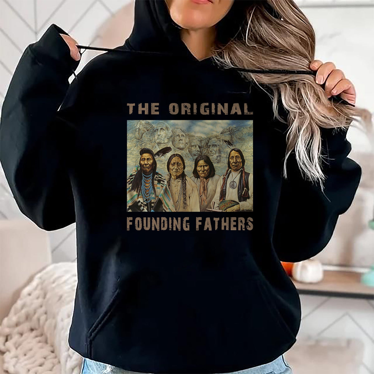 Native American T-Shirts, Vintage Native American Unisex T-Shirt/Hoodie/Sweatshirt HLT00 - Native American Original Founding Fathers