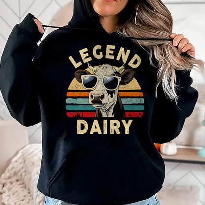 Best Farmer Life Shirt, Funny Farmer UnisexT-Shirt/Hoodie/Sweatshirt HLT00 - Legend Dairy Funny Farmer Cow Farmer Pun Graphic Cow Vintage T-Shirt