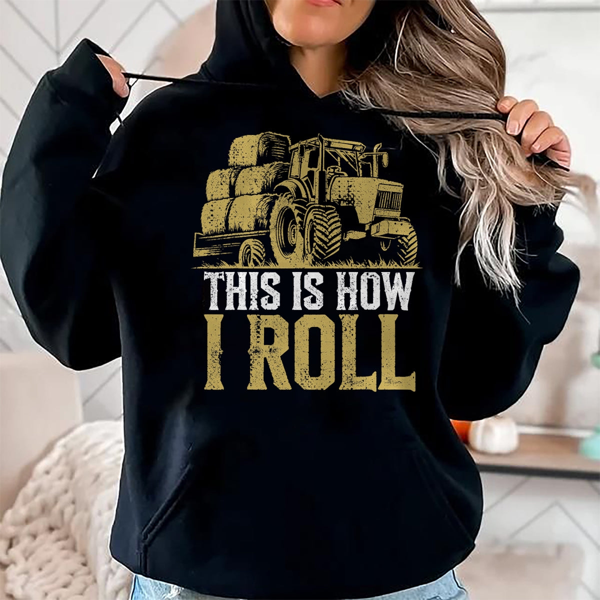 Best Farmer Life Shirt, Funny Farmer UnisexT-Shirt/Hoodie/Sweatshirt HLT00 - Hay Season - This is How I Roll - Tractor Farmer T-Shirt