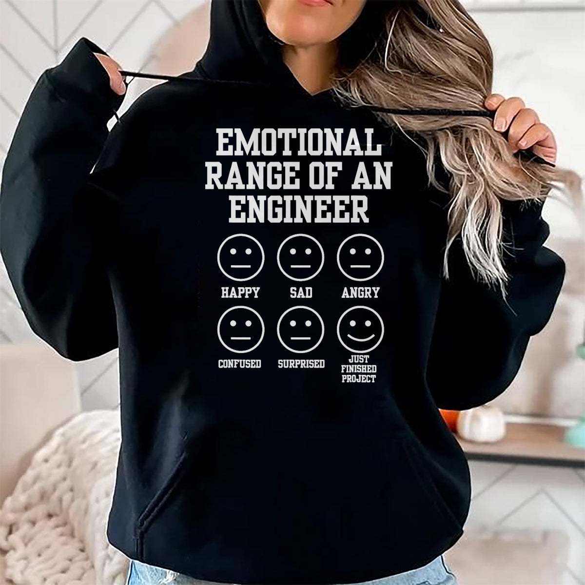 Best Mechanic Life Shirt, Funny Mechanic UnisexT-Shirt/Hoodie/Sweatshirt HLT00 - Emotional Range of an Engineer Funny Engineering Faces Fan T-Shirt