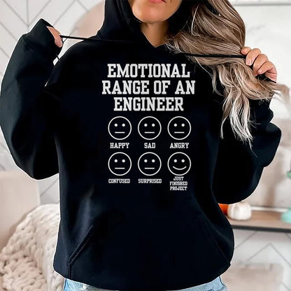 Best Mechanic Life Shirt, Funny Mechanic UnisexT-Shirt/Hoodie/Sweatshirt HLT00 - Emotional Range of an Engineer Funny Engineering Faces Fan T-Shirt