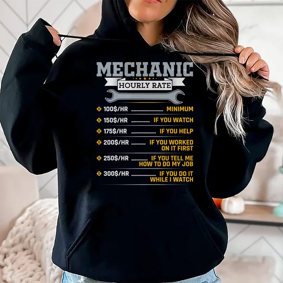 Best Mechanic Life Shirt, Funny Mechanic UnisexT-Shirt/Hoodie/Sweatshirt HLT00 - Mens Funny Mechanic Hourly Rate Car Mechanic Car Guy T-Shirt