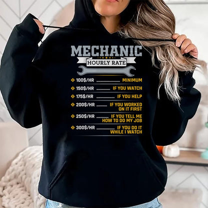 Best Mechanic Life Shirt, Funny Mechanic UnisexT-Shirt/Hoodie/Sweatshirt HLT00 - Mens Funny Mechanic Hourly Rate Car Mechanic Car Guy T-Shirt