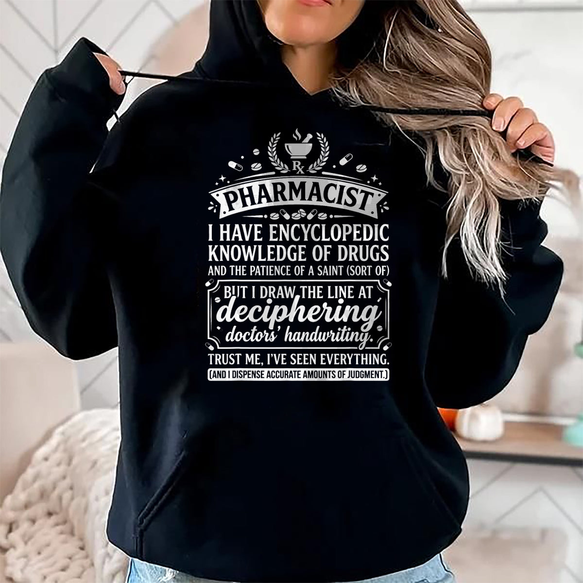 Best Doctor Shirt, Funny Doctor UnisexT-Shirt/Hoodie/Sweatshirt HLT00 - Funny Pharmacist Typography Quote Doctors Handwriting T-Shirt