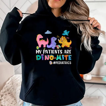 Funny Nurse Shirt, Nurse Unisex T-Shirt/Hoodie/Sweatshirt HLT00 - Pediatric Nurse PEDS Nursing Appreciation Pediatric Dinosaur T-Shirt