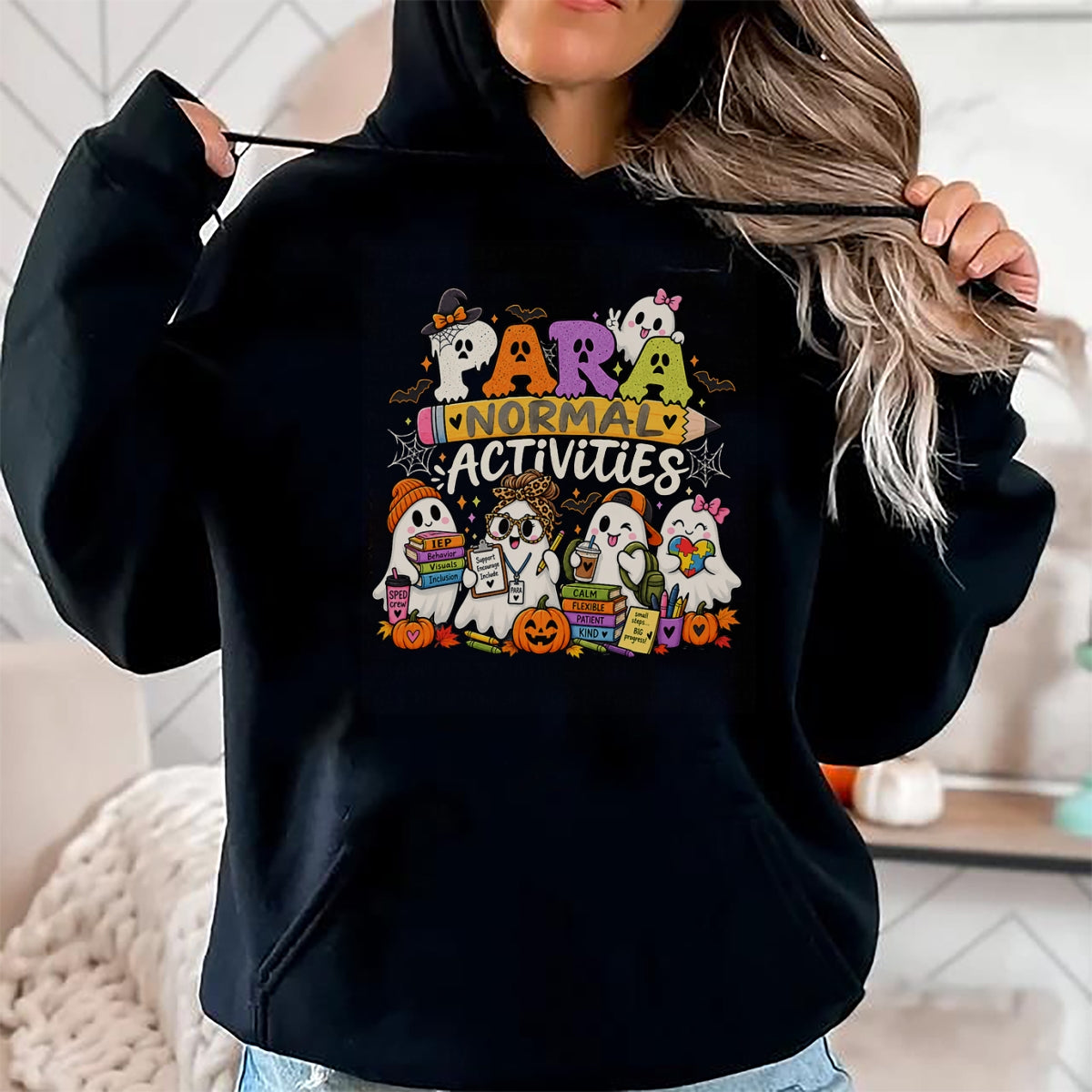 Best Teacher Shirt, Funny Teacher UnisexT-Shirt/Hoodie/Sweatshirt HLT00 - para Normal Activities SPED Teachers Ghost Fall Halloween T-Shirt (2)